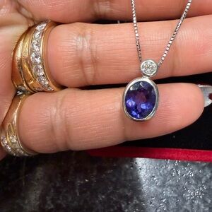 Natural Tanzanite necklace